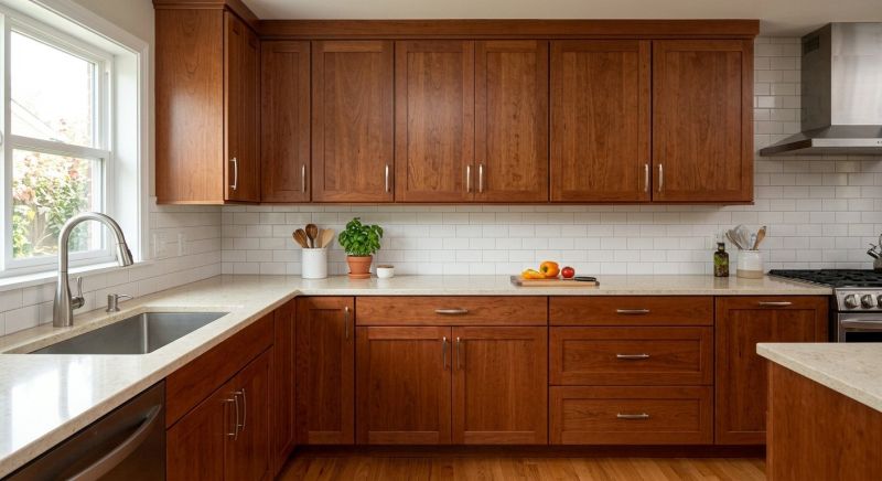 Cherry Cabinet Refacing in Dayton, OH
