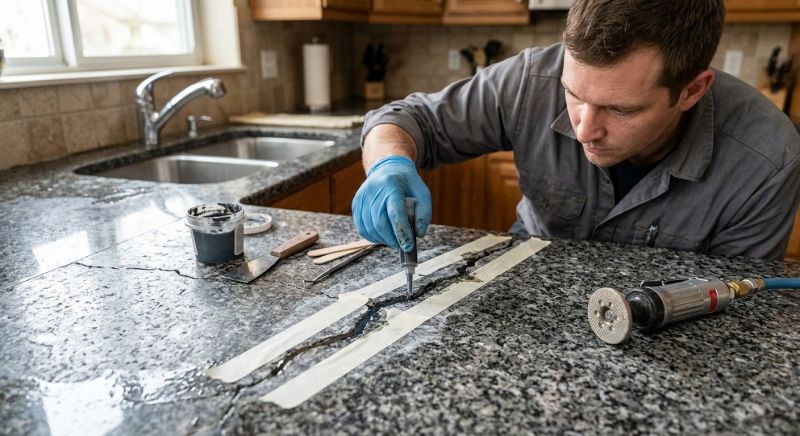 Cracked Granite Repair in Sacramento, CA