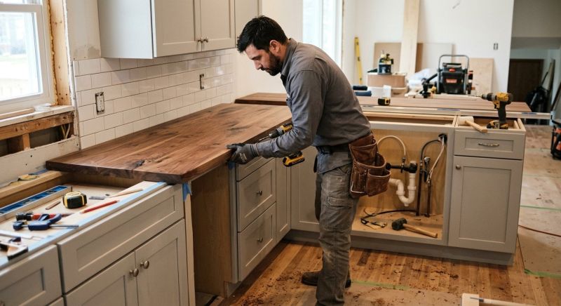 Butcher Block Installation in Napa, CA