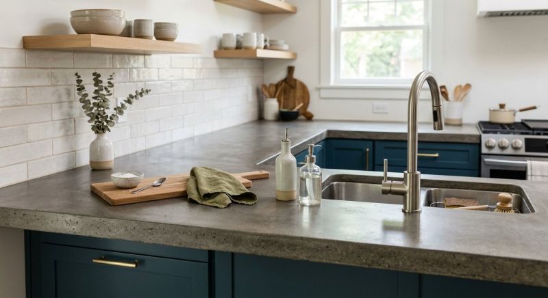 Cement Counter Installation in Santa Rosa, CA