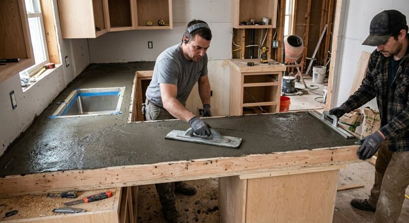Concrete Counter Installation in Santa Rosa, CA