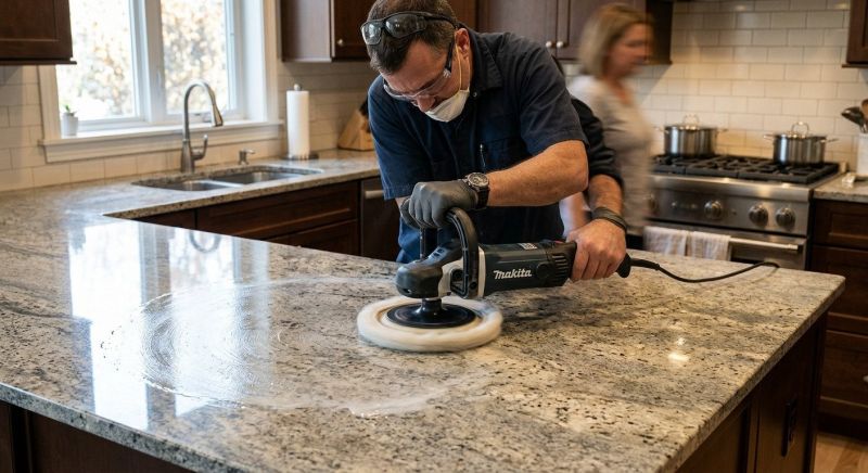 Countertop Buffing in Roseville, CA