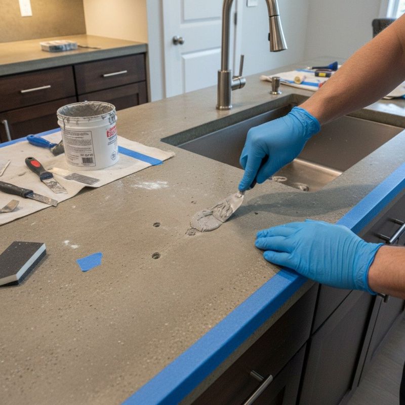 Poured Countertop Installation in Napa, CA